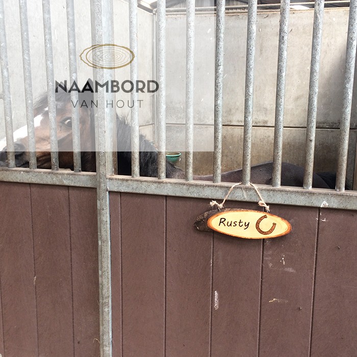 Naambord circa 25cm met hoefijzer of ander figuur - Afbeelding 15