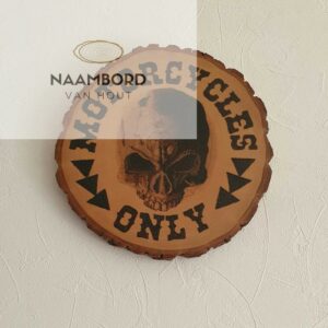 Ronde boomschijf Skull
