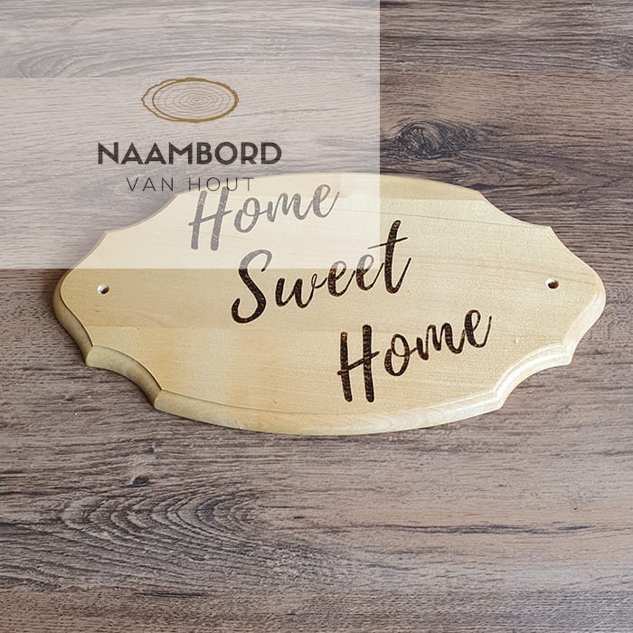 Tekstbord Home sweet home