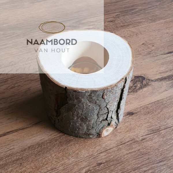 Waxinehouder boomstam met Koe - Afbeelding 4