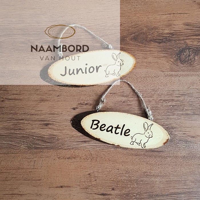 Naambord circa 25cm met hoefijzer of ander figuur - Afbeelding 11