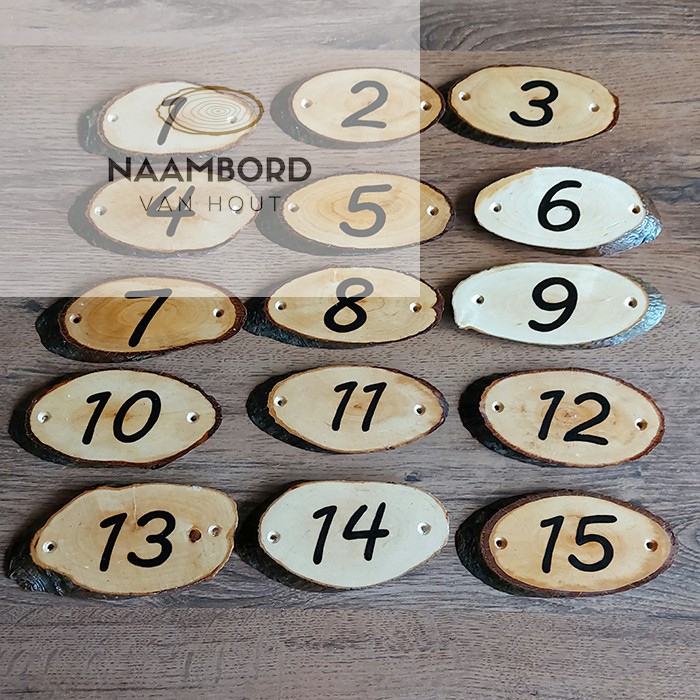 Huisnummer of naambordje ovaal klein - Afbeelding 4