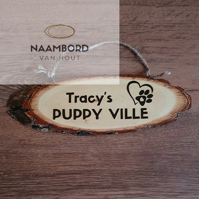 Naambord circa 25cm met hoefijzer of ander figuur - Afbeelding 6