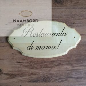 Houten naambord klassiek
