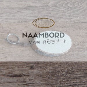 Houten sleutelhanger #Doeslief