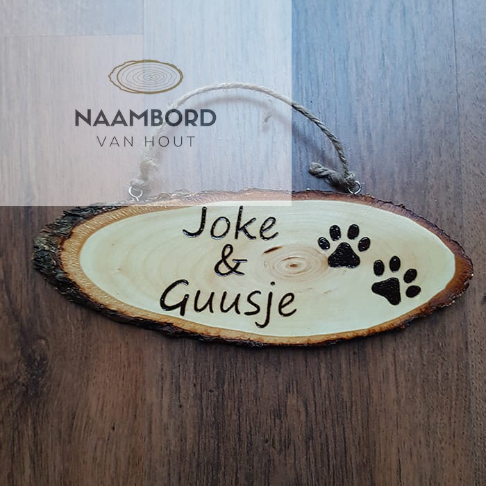 Naambord circa 25cm met hoefijzer of ander figuur - Afbeelding 13