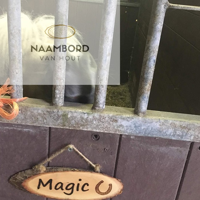 Naambord circa 25cm met hoefijzer of ander figuur - Afbeelding 14