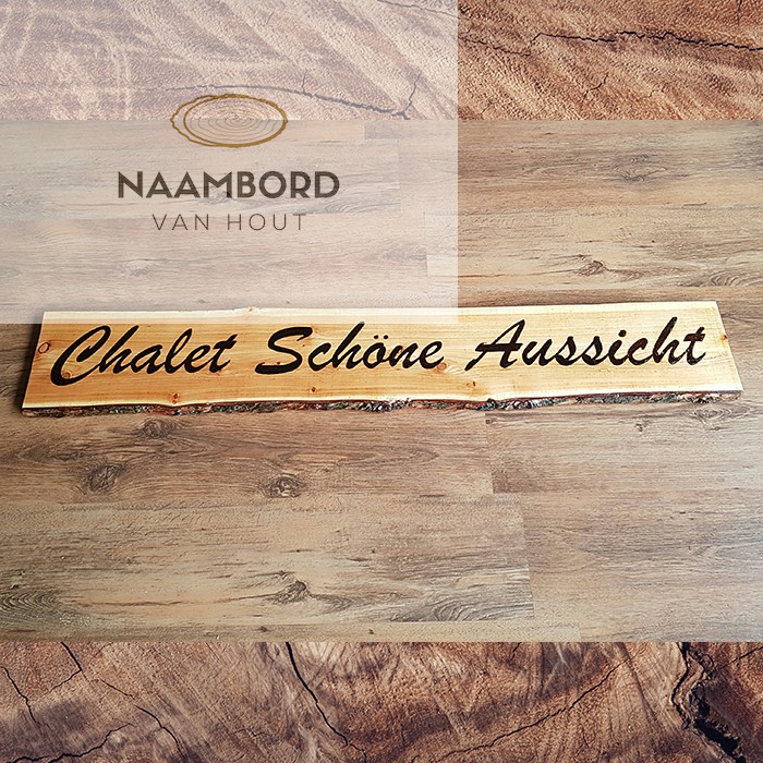 Naambord van hout recht 1.20m - Afbeelding 16