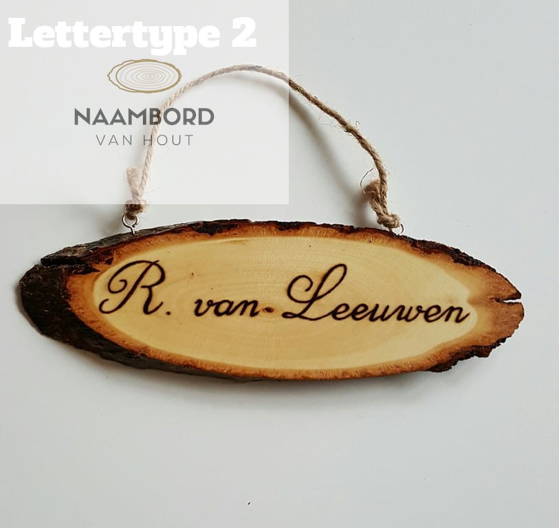 Naambord van hout - Afbeelding 32