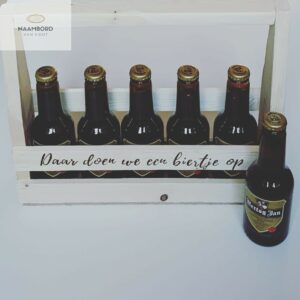 Bier cadeau Bierkistje met tekst