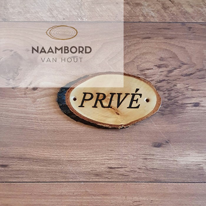 Huisnummer of naambordje ovaal klein