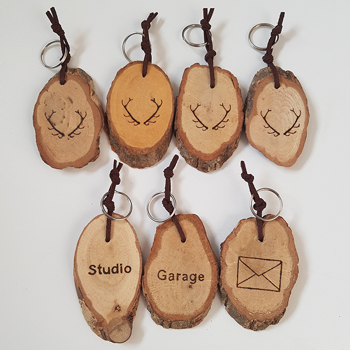 Houten sleutelhanger met logo en/of tekst - Afbeelding 9